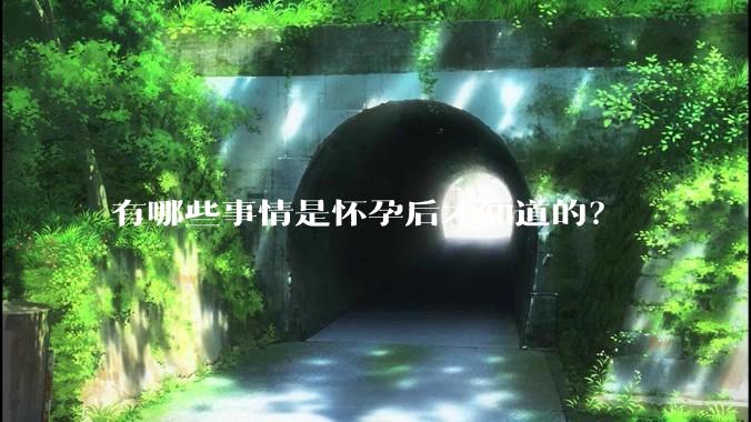 有哪些事情是怀孕后才知道的？
