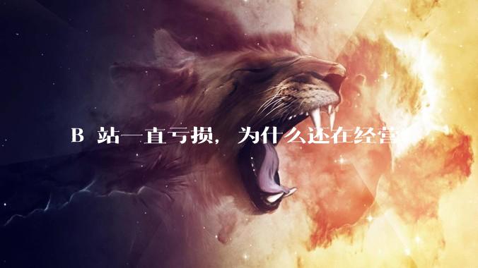 B 站一直亏损，为什么还在经营？