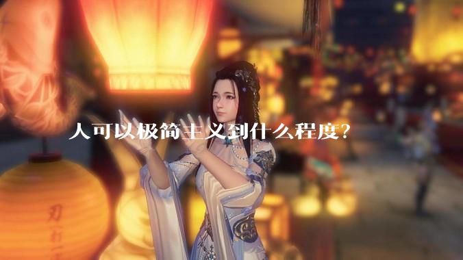 人可以极简主义到什么程度？