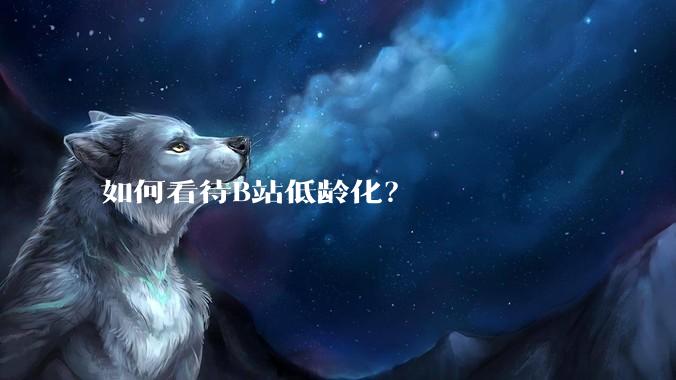 如何看待B站低龄化？