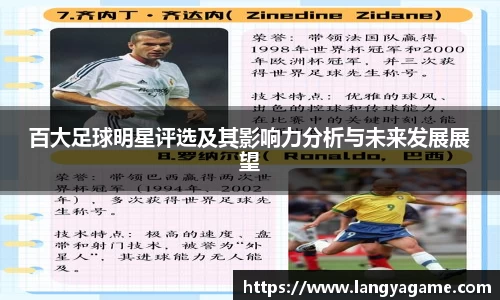 百大足球明星评选及其影响力分析与未来发展展望